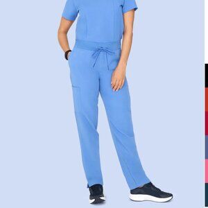 Mandala straight leg scrub pants ceil blue - XL